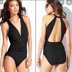 Badgley Mischka Mio Dip Back Swimsuit - 6
